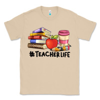 Teacher Life With Books  Pen And Coffee Classic Tee | Teevron