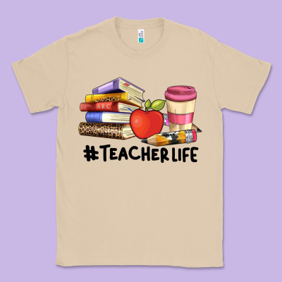 Teacher Life With Books  Pen And Coffee Classic Tee Designed By Artiststas