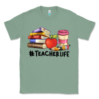 Sage teacher life with books  pen and coffee Classic Tee - Artiststas