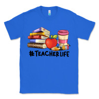 True Royal teacher life with books  pen and coffee Classic Tee - Artiststas