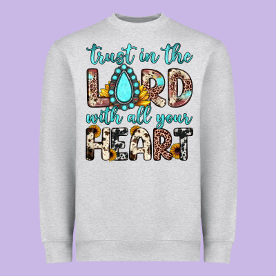 Trust In The Lord With All Your Heart Heavyweight Sweatshirt Designed By Jahusdesignshop