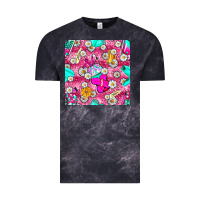 Cloud Black hairstylist coffee cups and daisy with leopard seamless pattern bbs Vintage Tee - BundleAndBundleShop