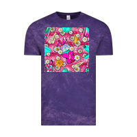 Cloud Purple hairstylist coffee cups and daisy with leopard seamless pattern bbs Vintage Tee - BundleAndBundleShop