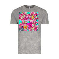 Cloud Rock hairstylist coffee cups and daisy with leopard seamless pattern bbs Vintage Tee - BundleAndBundleShop