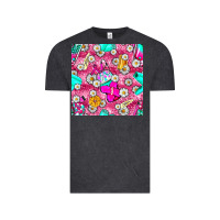 Vintage Black hairstylist coffee cups and daisy with leopard seamless pattern bbs Vintage Tee - BundleAndBundleShop