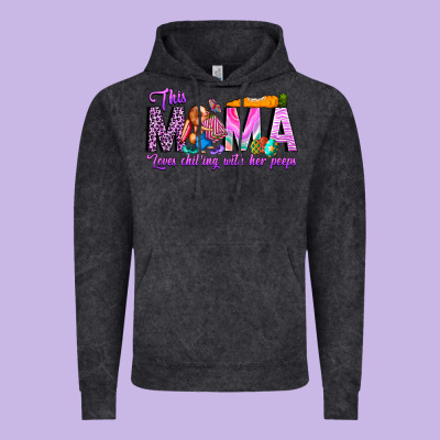 This Mama Is Chilling With Her Vintage Hoodie Designed By Cowhidedigitalart