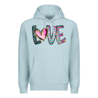Blue Mist Valentine Love Premium Hoodie - CowhideDigitalArt