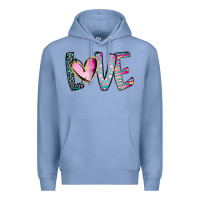 Colony Blue Valentine Love Premium Hoodie - CowhideDigitalArt