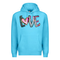 Ocean Blue Valentine Love Premium Hoodie - CowhideDigitalArt