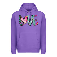 Purple Valentine Love Premium Hoodie - CowhideDigitalArt