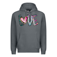 Rock Valentine Love Premium Hoodie - CowhideDigitalArt