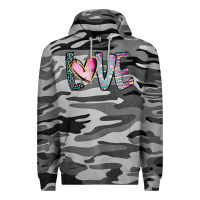 Slate Camo Valentine Love Premium Hoodie - CowhideDigitalArt