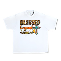 White Blessed Beyond Measure Urban Heavy Tee - BundleAndBundleShop