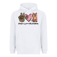 White peace love chihuahua Heavyweight Hoodie - JahusDesignShop