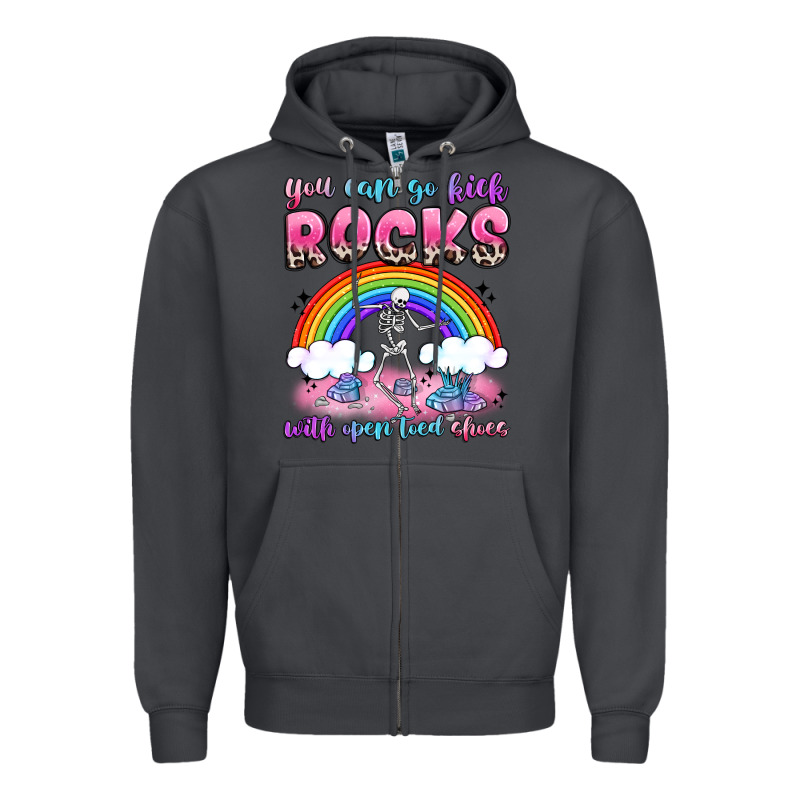 You Can Go Kick Rocks With Open Toed Shoes Zipper Hoodie by JahusDesignShop | Teevron