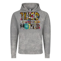 Cloud Rock Tired As a Mother Vintage Hoodie - CowhideDigitalArt
