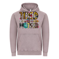 Vintage Zinc Tired As a Mother Vintage Hoodie - CowhideDigitalArt