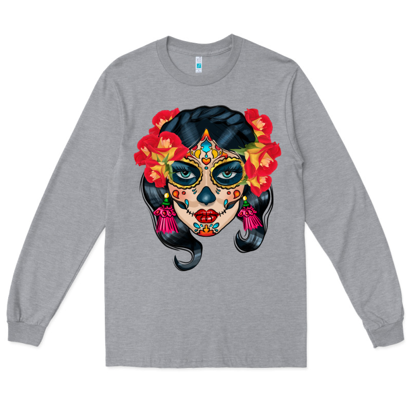 Sugar Skull Long Sleeve Tee by BundleAndBundleShop | Teevron