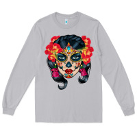 Moon Dust sugar skull Long Sleeve Tee - BundleAndBundleShop