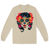 Mushroom sugar skull Long Sleeve Tee - BundleAndBundleShop