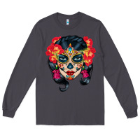 Smoke sugar skull Long Sleeve Tee - BundleAndBundleShop