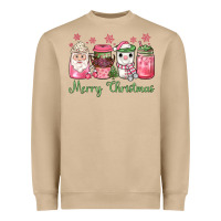 Mushroom pink  merry christmas coffee Heavyweight Sweatshirt - JahusDesignShop