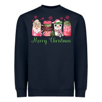 Navy pink  merry christmas coffee Heavyweight Sweatshirt - JahusDesignShop