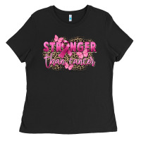 Black Stronger than Cancer Ladies Tee - FaDigitalArtStudio