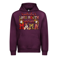 Mauve Wine somebody's loud mouth baseball mama Urban Hoodie - Jasminsmagicworld