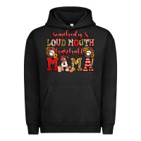 Pigment Black somebody's loud mouth baseball mama Urban Hoodie - Jasminsmagicworld