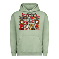 Pigment Oil Green somebody's loud mouth baseball mama Urban Hoodie - Jasminsmagicworld