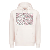 Pale Pink baseball seamless background  (3200x2400px) Premium Hoodie - Jasminsmagicworld