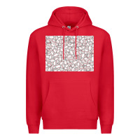 Red baseball seamless background  (3200x2400px) Premium Hoodie - Jasminsmagicworld