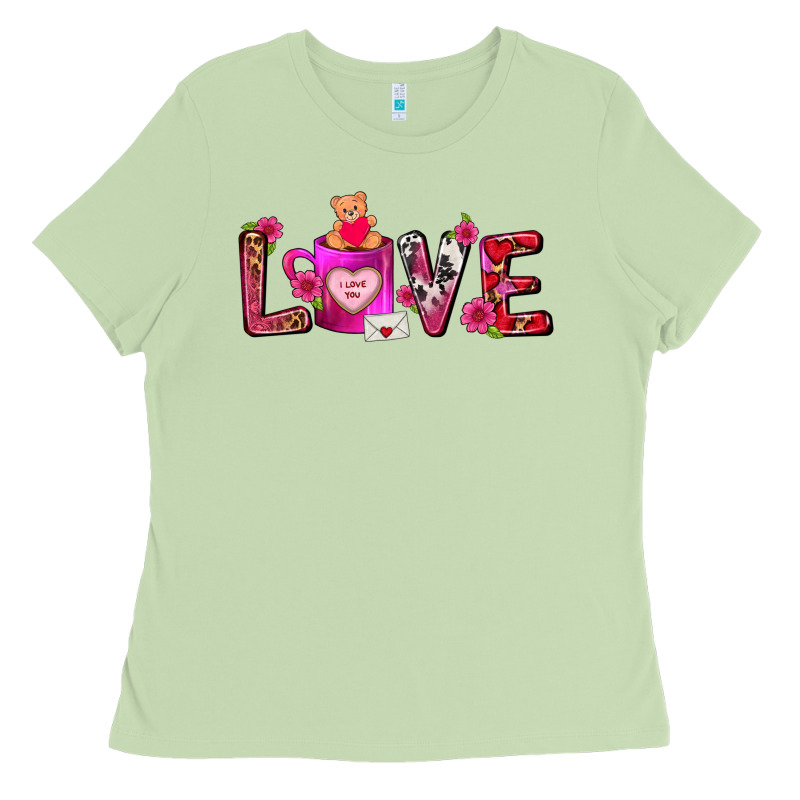 Love Coffee Mug Valentines Day Ladies Tee by FaDigitalArtStudio | Teevron