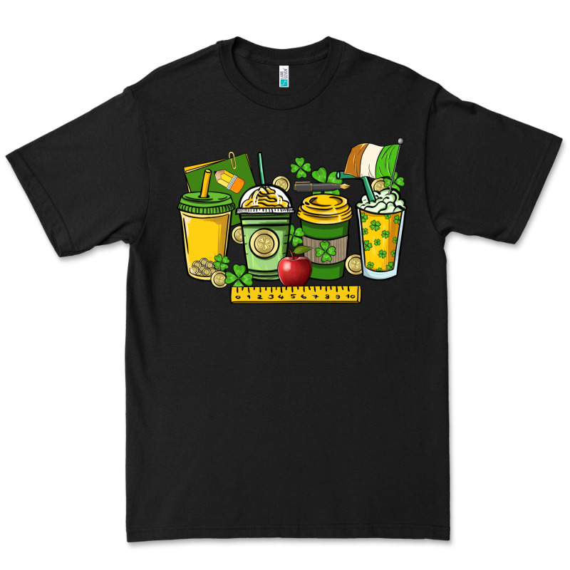 St. Patrick's Day Teacher Coffee Cups Premium Tee by HowdyJamesFarm | Teevron