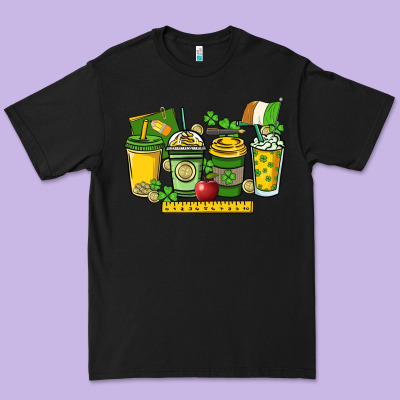 St. Patrick's Day Teacher Coffee Cups Premium Tee Designed By Howdyjamesfarm