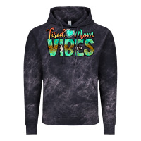 Cloud Black Tired Mom Vibes Vintage Hoodie - CowhideDigitalArt