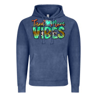 Vintage Denim Tired Mom Vibes Vintage Hoodie - CowhideDigitalArt