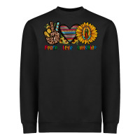 Black peace love sunshine Heavyweight Sweatshirt - JahusDesignShop