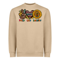Mushroom peace love sunshine Heavyweight Sweatshirt - JahusDesignShop