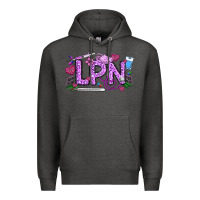 Charcoal Heather Valentine LPN Premium Hoodie - CowhideDigitalArt