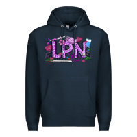 Navy Valentine LPN Premium Hoodie - CowhideDigitalArt
