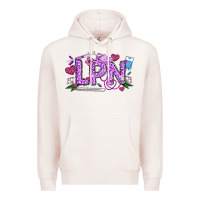 Pale Pink Valentine LPN Premium Hoodie - CowhideDigitalArt