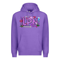 Purple Valentine LPN Premium Hoodie - CowhideDigitalArt