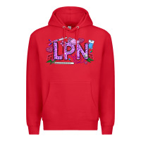 Red Valentine LPN Premium Hoodie - CowhideDigitalArt