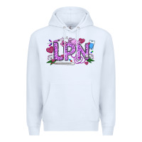 White Valentine LPN Premium Hoodie - CowhideDigitalArt