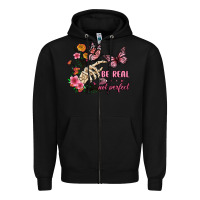 Black be real not perfect Zipper Hoodie - JahusDesignShop