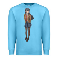 Ocean Blue mai sakurajima Premium Sweatshirt - DesigneFamous