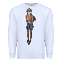 White mai sakurajima Premium Sweatshirt - DesigneFamous