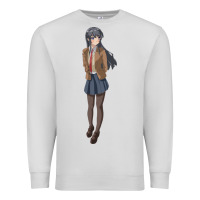 Dove Grey mai sakurajima Premium Sweatshirt - DesigneFamous